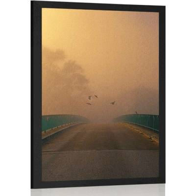 Plakát přelet ptactva nad mostem - 60x90 no frame