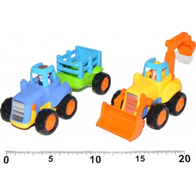 Wiky Vehicles Traktor + vlek / Bagr se setrvačníkem 16 cm