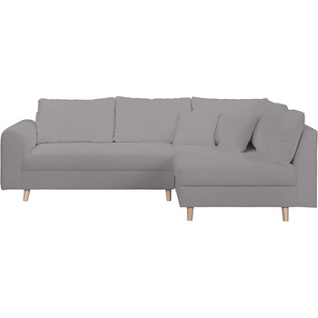 ROPEZ Тъмносив ъглов диван от плат букле (десен ъгъл) Ariella - Ropez (Ariella Narożnik L - Prawa OT tk. Abriamo 07 nogi natura)