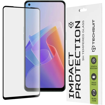 Techsuit Протектор за Oppo Reno7 4G / Reno7 Lite / Reno8 Lite / OnePlus Nord N20 5G - 111D Full Cover / Full Glue Glass - черен