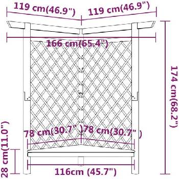 Image 1 of vidaXL 318418 1,66x0,81x1,74 m