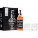 Jack Daniel's plech 40% 0,7 l (dárkové balení 2 sklenice)