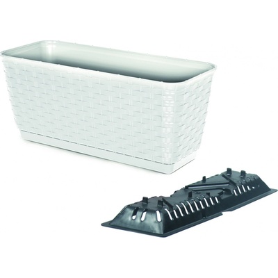 Prosperplast RATOLLA P Truhlík podmiskou 49,5x17x17,5cm. ratan biela DRL500P