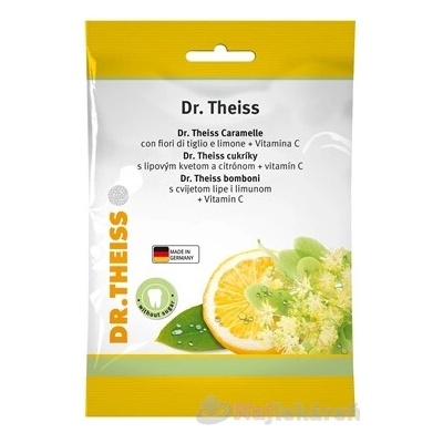 Dr. Theiss Cukríky lipový kvet citrón a vitamín C 75 g