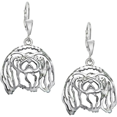 Strieborne Tlapky Pekingský palácový pes II. strieborné náušnice 702