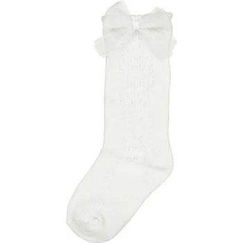 Mayoral Чорапи високи в Мръсно бял цвят за бебе момиче Mayoral