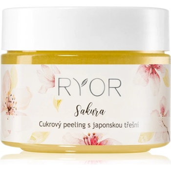 RYOR Sakura скраб със захар за нежно почистване и подхранване на кожата 325 гр
