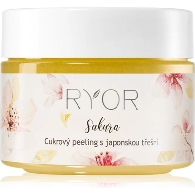 RYOR Sakura скраб със захар за нежно почистване и подхранване на кожата 325 гр