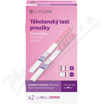 Livsane Test těhotenský včasný proužky 2 ks