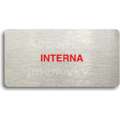 ACCEPT Piktogram INTERNA - stříbrná tabulka - barevný tisk bez rámečku