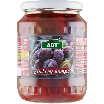 Ady Slivkový kompót odkôstkovaný 660 g