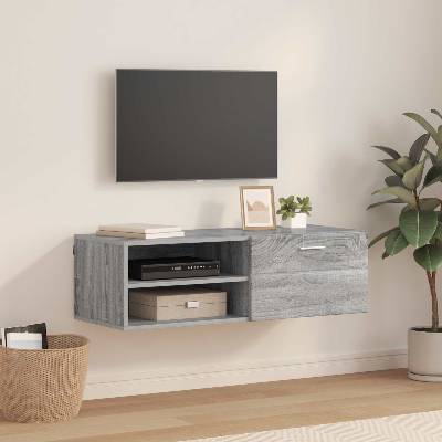 vidaXL Дървен шкаф Сив Сонома 100, 5 x 39 x 30 см Инженерно дърво (880247)