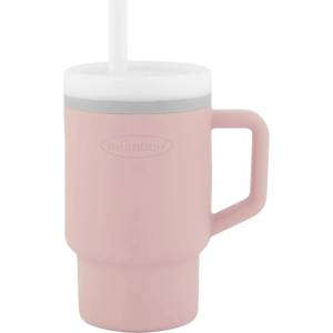 Infantino Силиконова чаша със сламка Infantino, 270 ml, Светлорозова (IN308066)