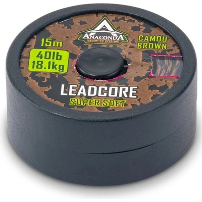 Anaconda olověnka Super Soft Leadcore hnědá 15m - 60 lb