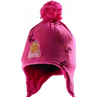 zimná čiapka BARBIE tmavo ružová