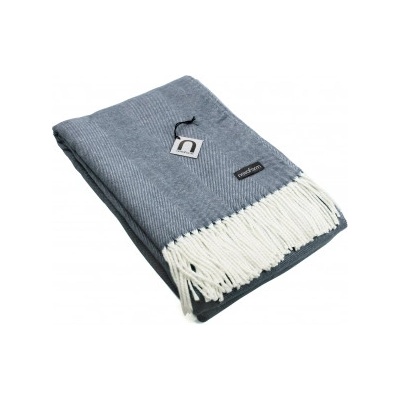 Skagen Dark Blue Novoform Pléd s třásněmi 130x170