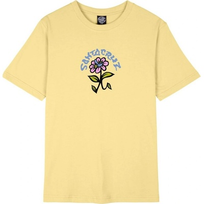 SANTA CRUZ tričko Delfino Flower Front T Shirt Butter BUTTER