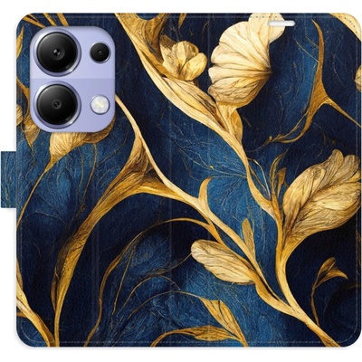 iSaprio flip pouzdro GoldBlue Xiaomi Redmi Note 13 goblue-FLP2-RmN13p