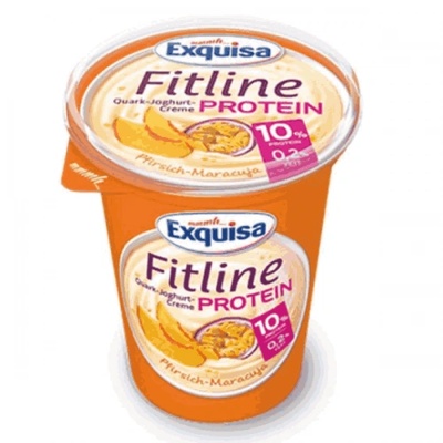 Млечен продукт Кварк Fitline с праскова и маракуя Exquisa 400гр