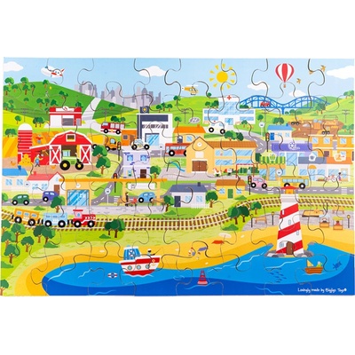 Bigjigs Toys Podlahové Mesto 48 dielov