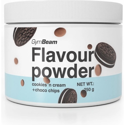 GymBeam Flavour powder 250 g cookies & cream a čokoládové kúsky