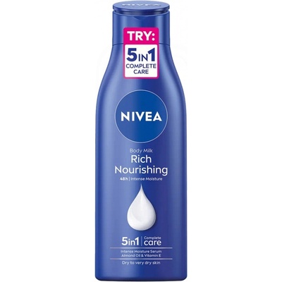 Nivea Rich Nourishing telové mlieko na extra suchú pokožku 250 ml
