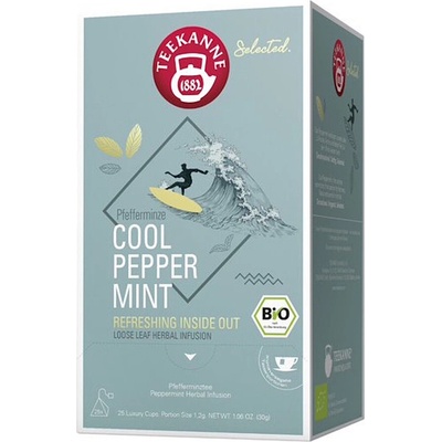 TEEKANNE Luxury cup cool peppermint mätový čaj BIO 25 sáčkov