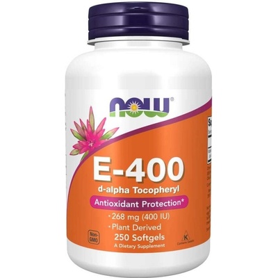 Now Foods Vitamín E Přírodní 400 iu 250 kapslí