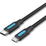 Vention Кабел USB 2.0 Vention COVBD, USB Type-C мъжки към Micro USB мъжки, 0.5 m, 480 Mb/s, 2 A, екраниран, черен (COVBD)