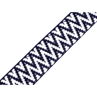 Oboustranný popruh šíře 38 mm, střední, 3 modrá tmavá