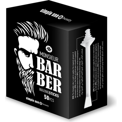 simple use Jednorázové tyčinky pro epilaci nosu Monsieur Barber - 50 kusů