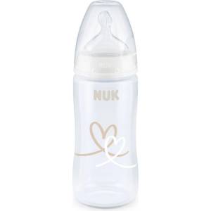 Nuk Бебешко шише Nuk - First Choice, TC, 300 ml, бяло сърце (10741926)