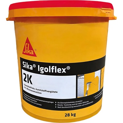Sika Igolflex -2K, 28 kg, 2-sl. vláknami vystužená, polyméry modifikovaná asfaltová stierka
