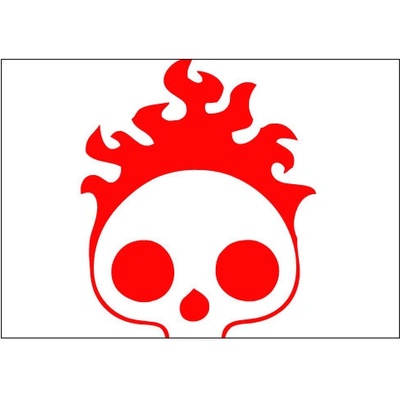 Plakát typ A4-A0 Burning skull