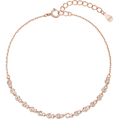 PAVONA Pozlátený strieborný ROSE náramok s malými zirkónmi 13031.1 crystal