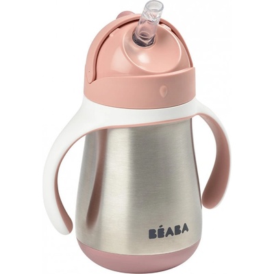 Beaba Hrnek termoizolační s brčkem nerez 250 ml Pink