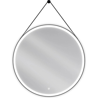 Mexen Reni осветено кръгло огледало за баня, 90 см, LED 6000K, срещу запотяване, черна рамка - 9812-090-090-611-70 (9812-090-090-611-70)