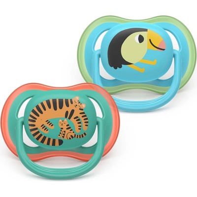 Philips Залъгалки Philips Avent Ultra Air 6-18м тукан и тигър, син (Ultra Air)