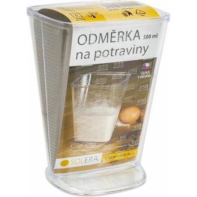 odměrka 0,5l na potraviny zkosená do "V", plast