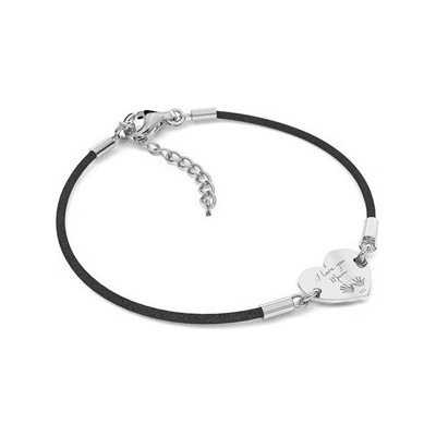 Nubis stříbrný textilní I love you Mom SX131-K