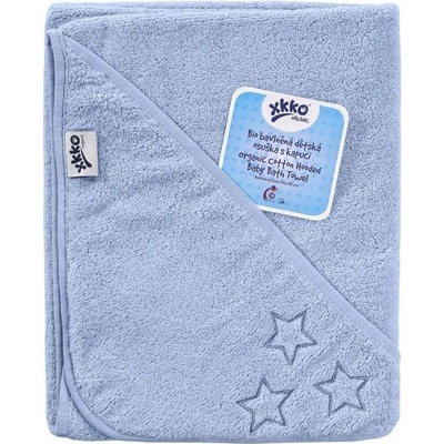 Kikko BIO bavlněná froté osuška s kapucí XKKO Organic 90x90 Baby Pink Stars Organic