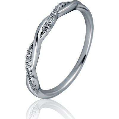 JVD stříbrný prsten se zirkony SVLR1133X61BI