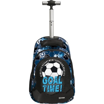 Graffiti Ученическа раница с колелца Graffiti Xscape - Football, Blue (259257)
