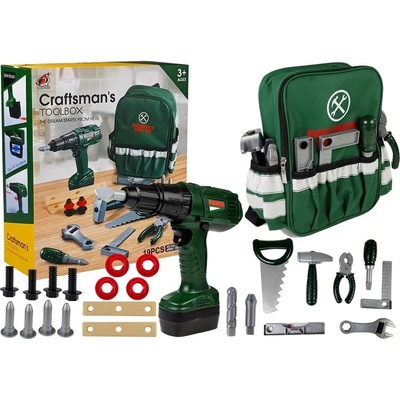 Lean Toys ruksak s náradím pre domáceho majstra + vŕtačka