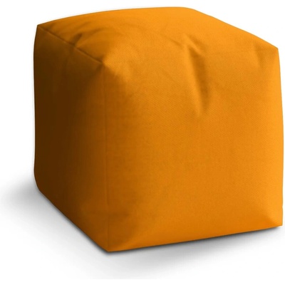 Sablio Taburet Cube Neonová oranžová - 50x50x50 cm