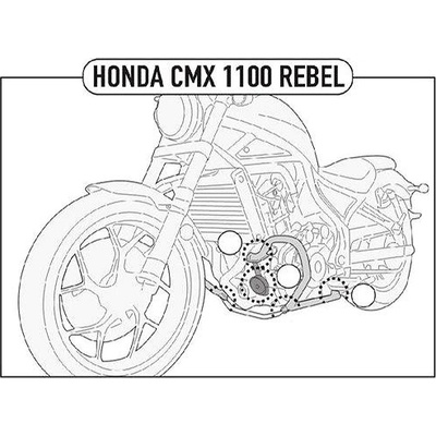 KAPPA KN1194 padací rám HONDA CMX 1100 Rebel (21-22)