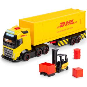 Dickie Toys DHL Volvo Dickie Toys - камион за доставки с мотокар
