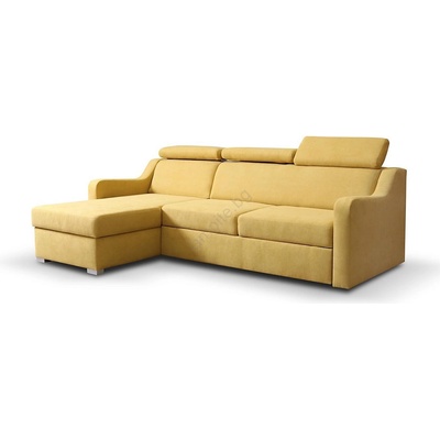 Pionier-lubnice Универсален разтегателен ъглов диван с място за съхранение porto жълт (pr0009)