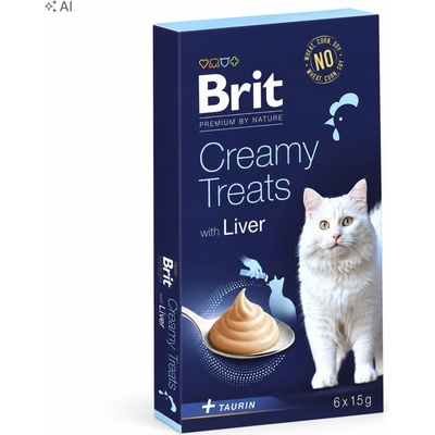Brit Premium by Nature Cat Creamy Treats with Liver 6 x 15 g