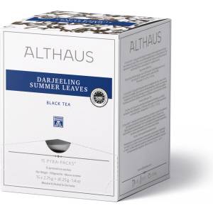 Althaus Черен чай Althaus - Darjeeling Summer Leaves Pyra Pack 15x2.75g